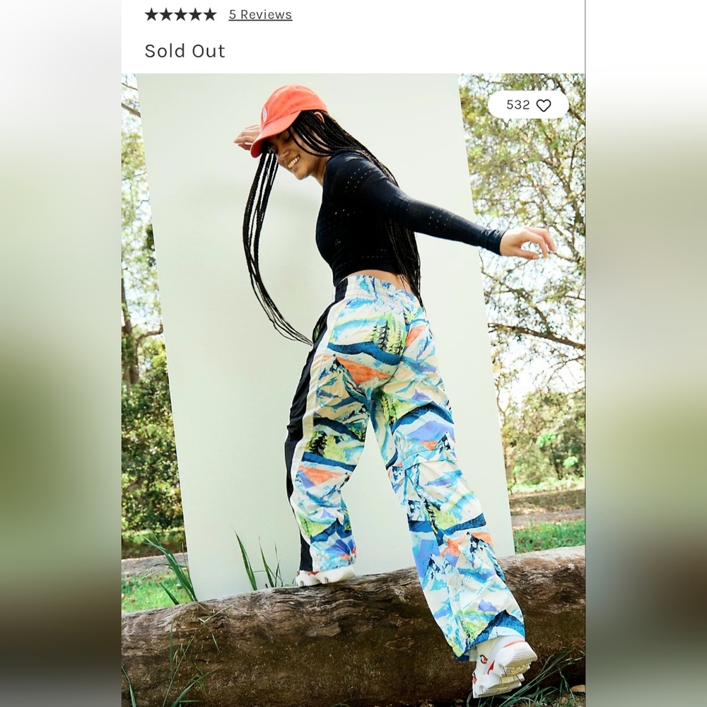 NWT FP Movement by Free People Printed End Zone Pants sz S NIP